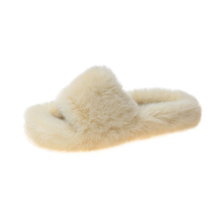 Ladies Comfy Cozy Fur Slippers