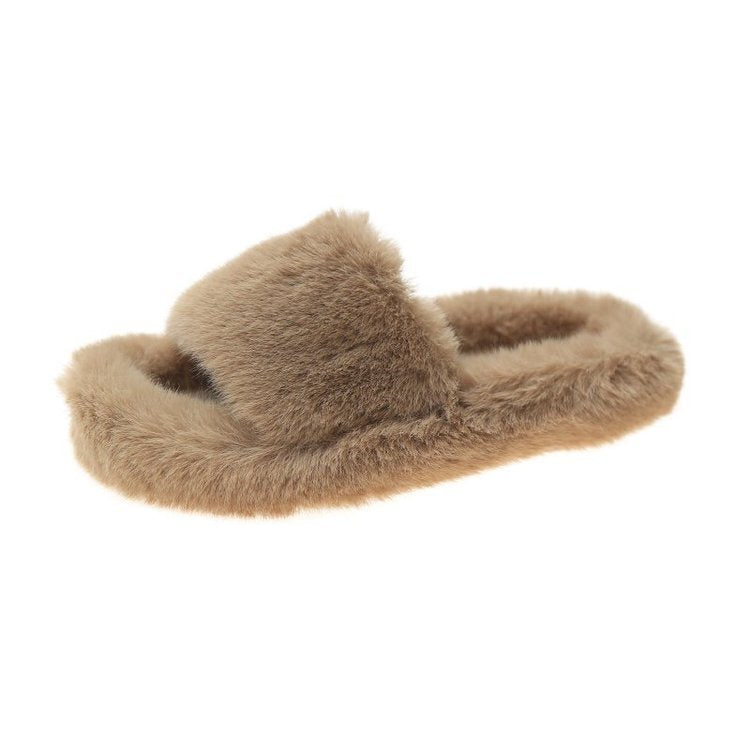 Ladies Comfy Cozy Fur Slippers