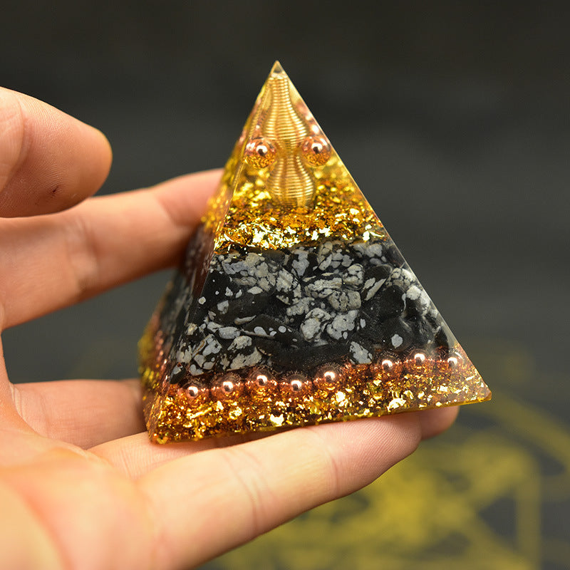 Reiki Orgonite Energy Orgon Pyramid Gathering Fortune Helping Soothe the soul Chakra Resin