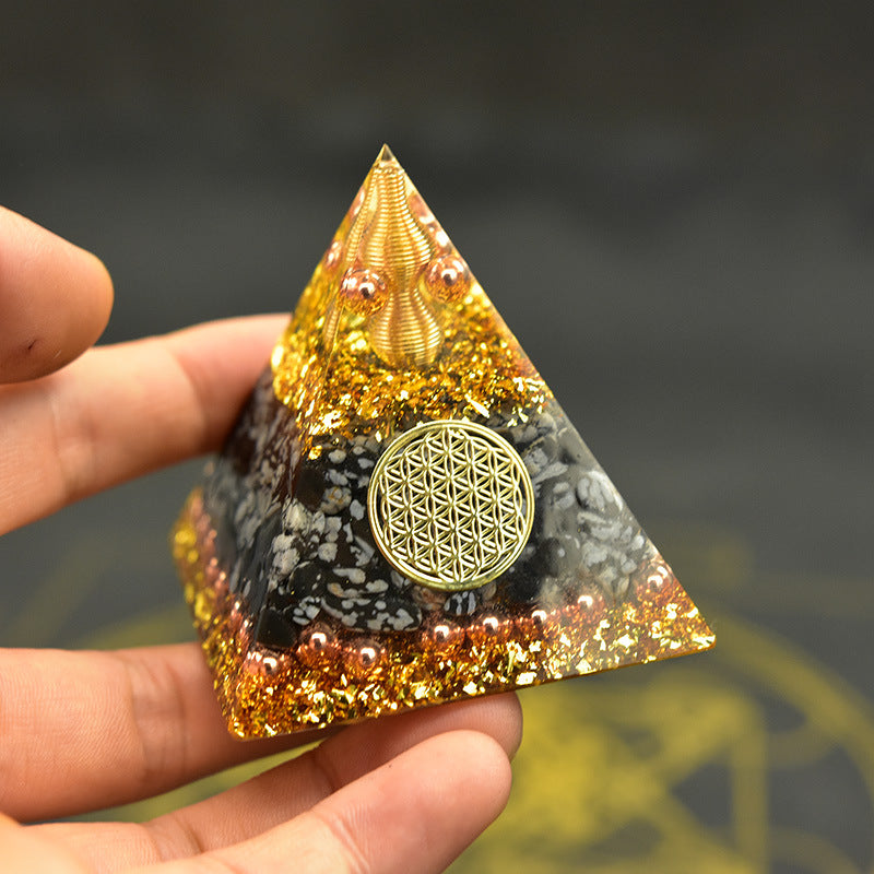 Reiki Orgonite Energy Orgon Pyramid Gathering Fortune Helping Soothe the soul Chakra Resin