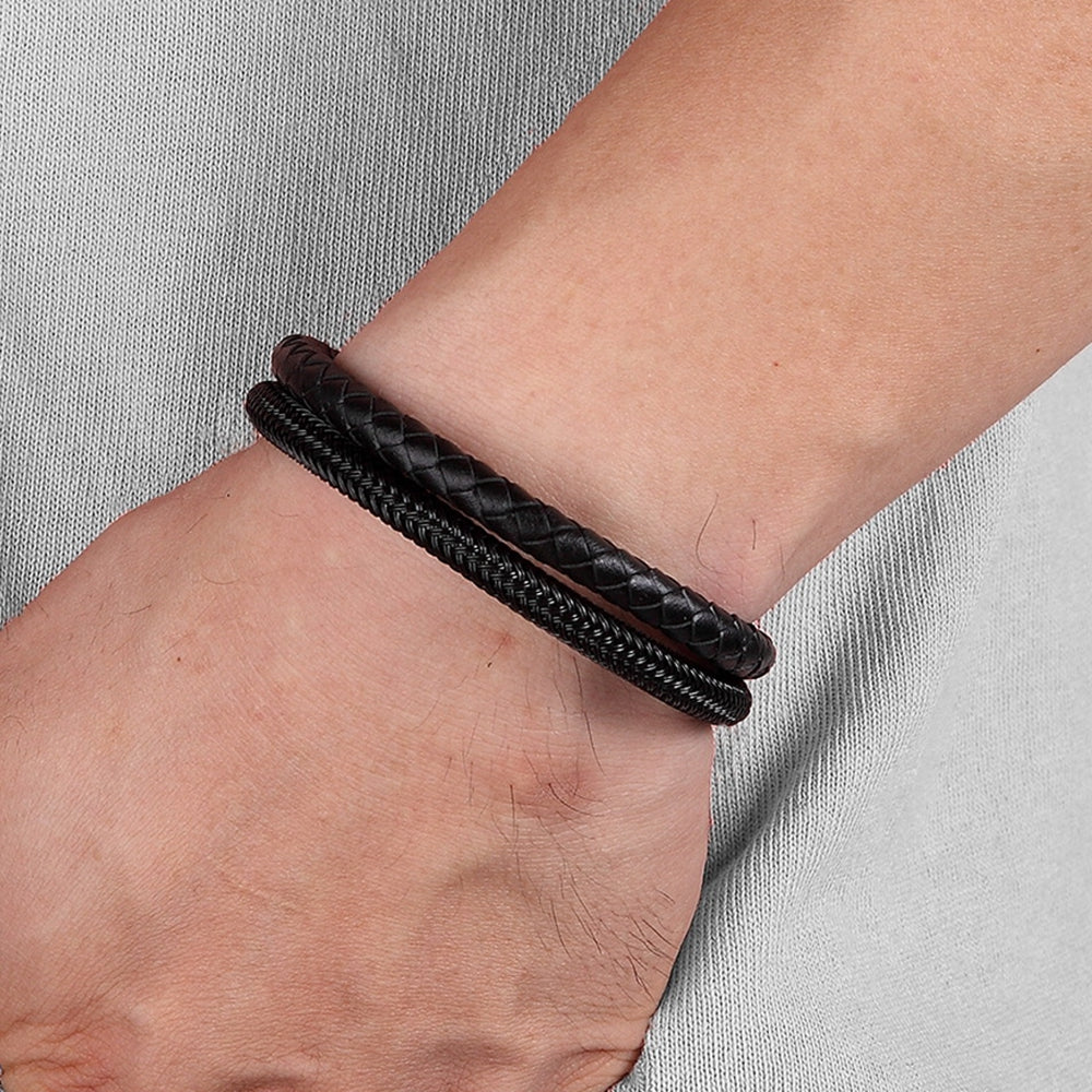 Two-Tone Magnetic Buckle Bracelet Bracelet (Unisex )