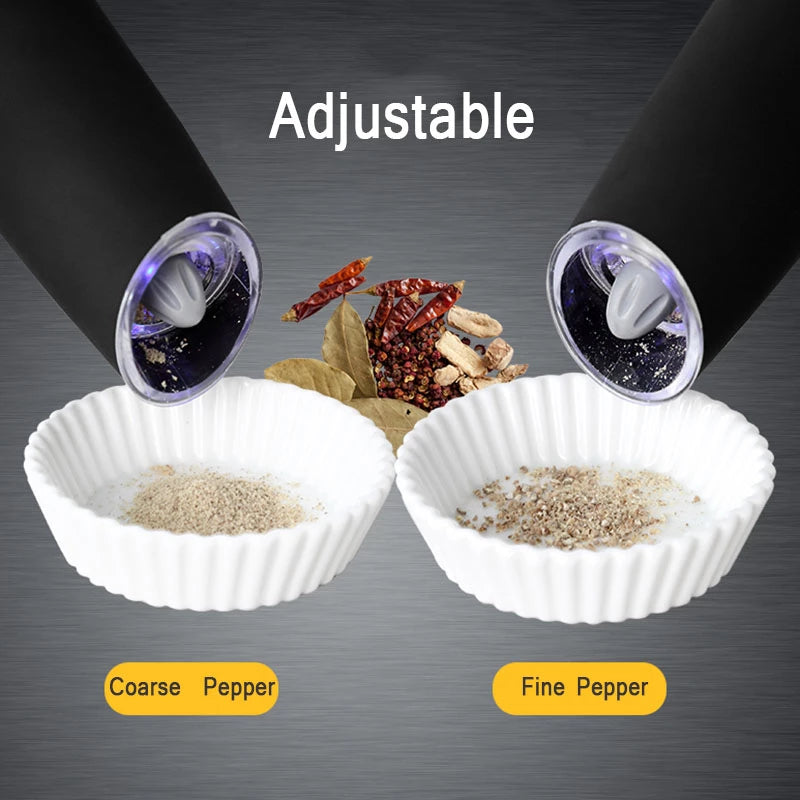 Electric Gravity Pepper Grinder Salt Grinder  Adjustable Coarseness