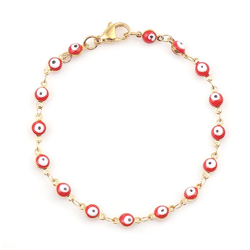 Zircon Evil Eye Bead Bracelet ( Unisex )