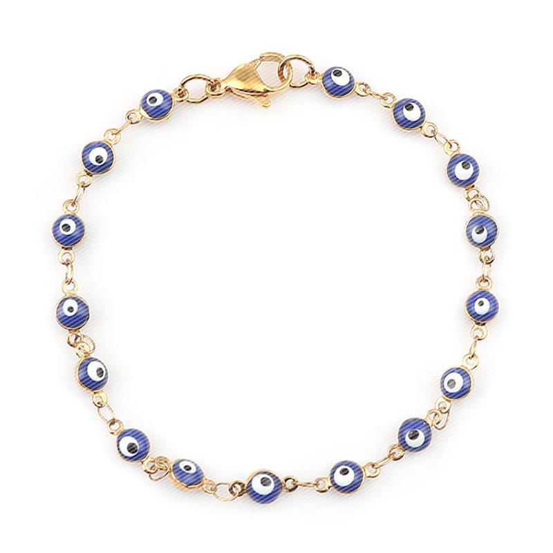 Zircon Evil Eye Bead Bracelet ( Unisex )