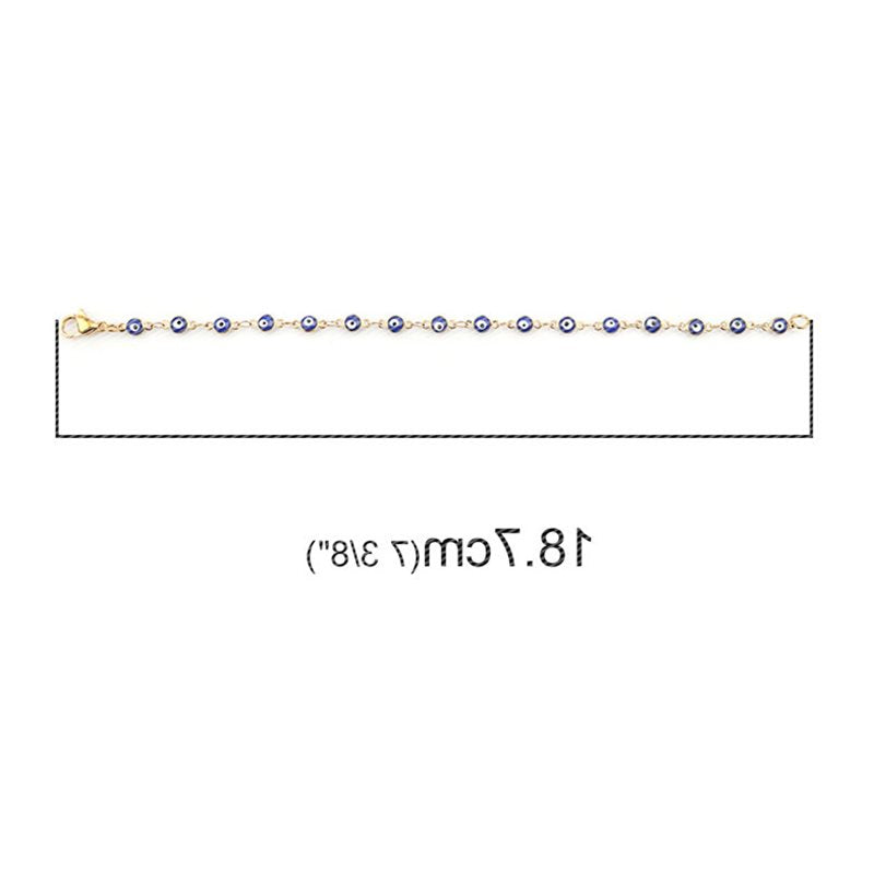 Zircon Evil Eye Bead Bracelet ( Unisex )