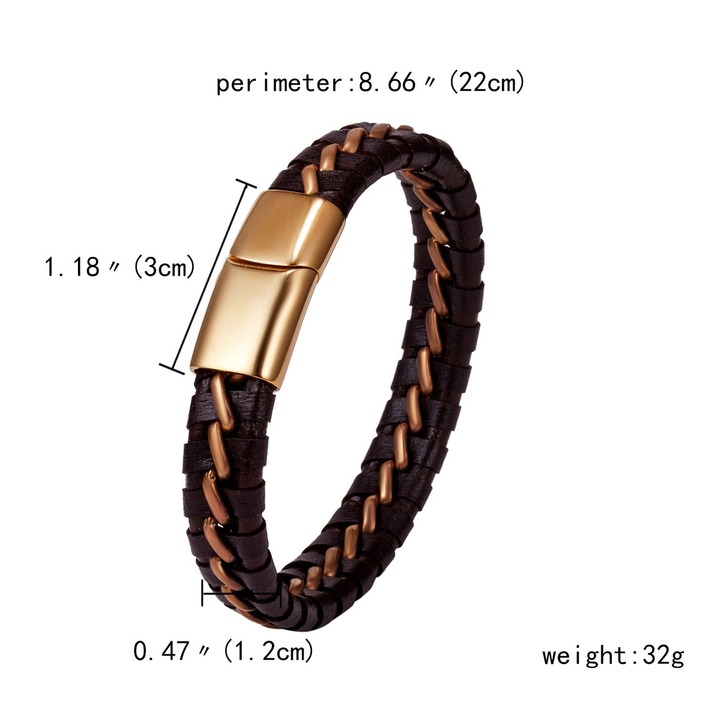 Woven leather bracelet